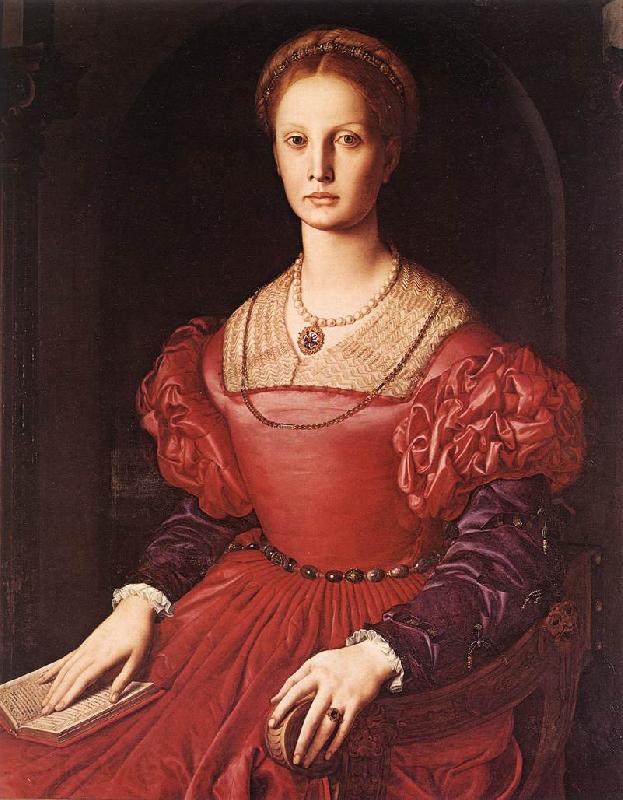 BRONZINO, Agnolo Portrait of Lucrezia Panciatichi fg Norge oil painting art